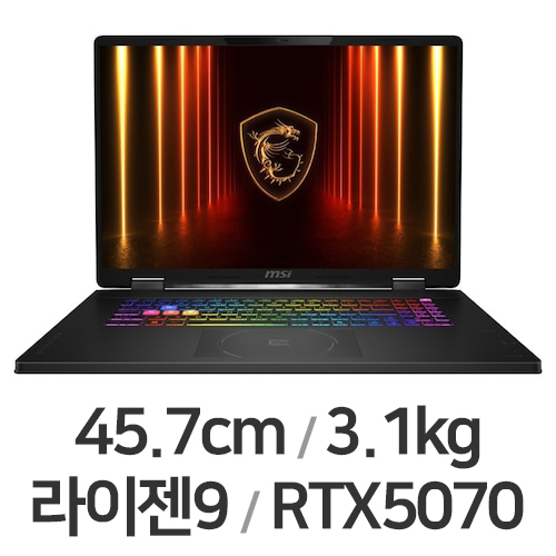 MSI 크로스헤어 A18 HX A8WGKG-R9 QHD+ (SSD 3TB)