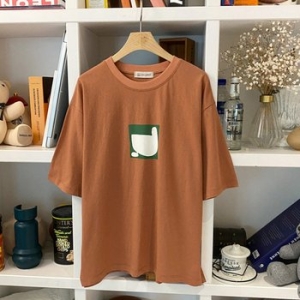 샵앤 국산 여상 라운드넥 빈티지 오리 면100 반팔 티셔츠 FJ-WSH-4537-그린_이미지