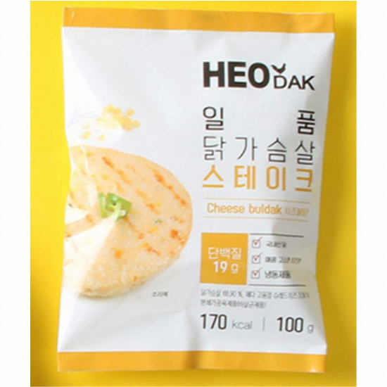 허닭 일품 닭가슴살 스테이크 치즈불닭 100g (40개)