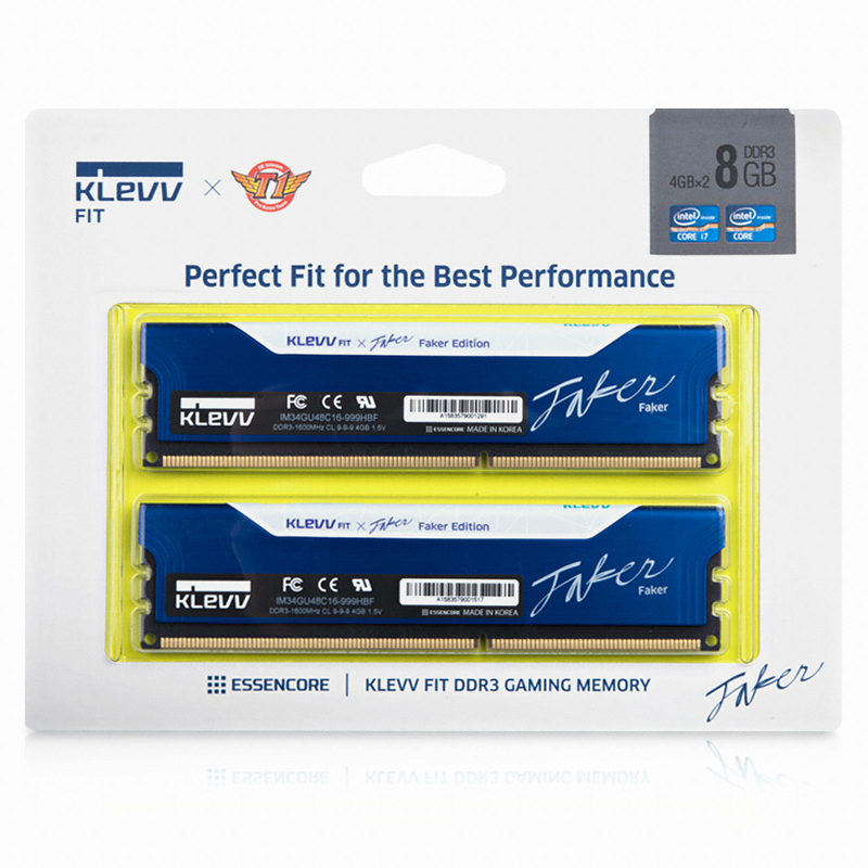 ESSENCORE KLEVV DDR3-1600 CL9 FIT Faker Edition 패키지 (8GB(4Gx2))_이미지