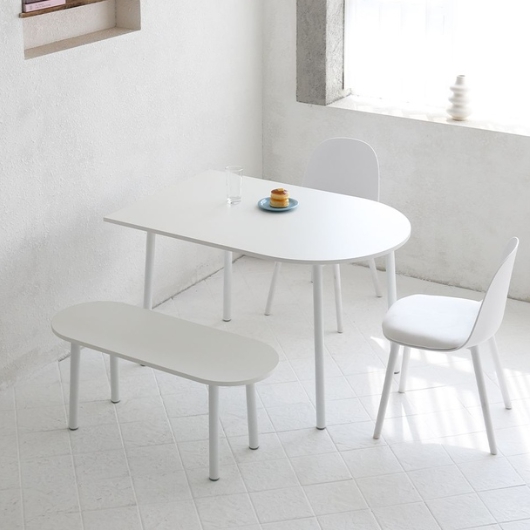 비알프렌드 오호 반타원 식탁 1200x800 (의자별도)_이미지