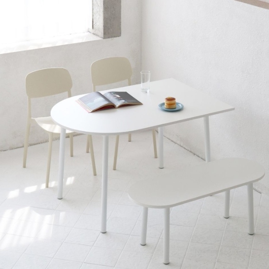 비알프렌드 오호 반타원 식탁 1200x800 (의자별도)_이미지