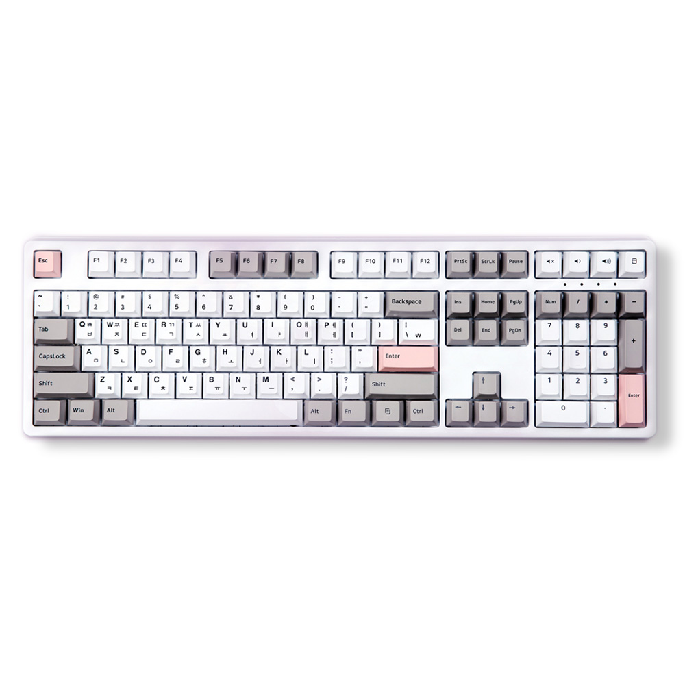 몬스타 몬스타기어 닌자108PRO 기계식 커스텀 유무선 카일 (피치요거트, 적축)