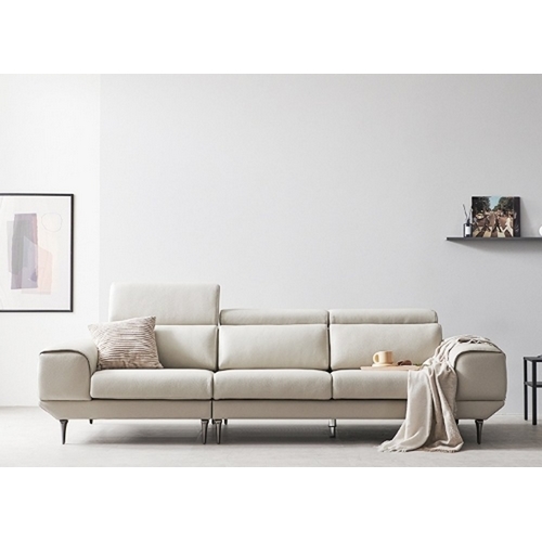 BIF보루네오  디에르 올리브 천연통가죽 소파 3.5인용 (스툴별도)