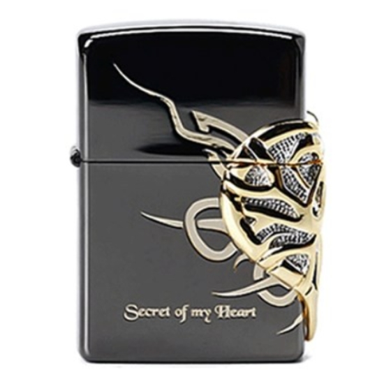 지포(ZIPPO) SECRET OF MY HEART EMBLEM 250-18 (BLACK)