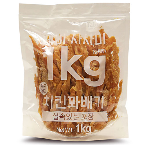 테비토퍼 테비 사사미 치킨꽈배기 1kg (2개)