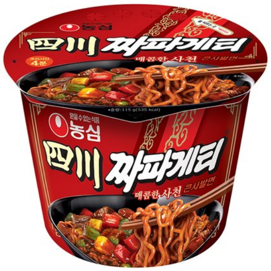 농심 사천 짜파게티 큰사발면 115g (32개)_이미지