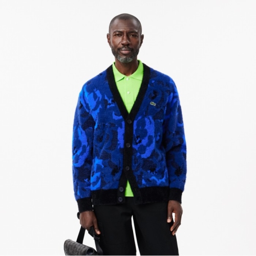 라코스테 남성 플라워 자카드 가디건_AH2923-54N IB3