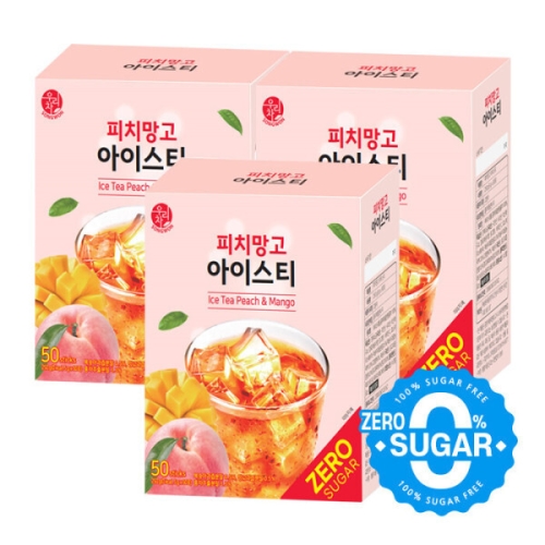 송원식품 우리차 제로슈가 피치망고 아이스티 50개입 [3개]