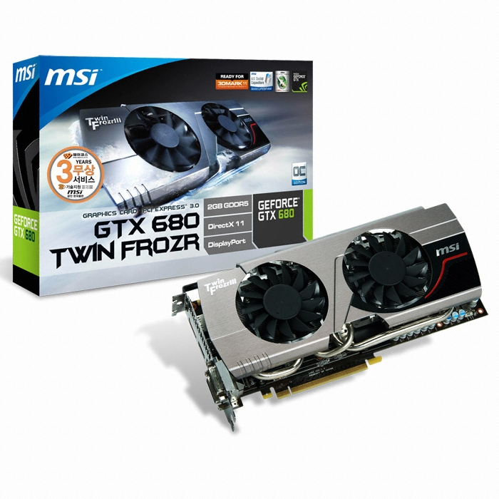 MSI 지포스 GTX680 N680GTX 2GD5/OC D5 2GB 트윈 프로져 3