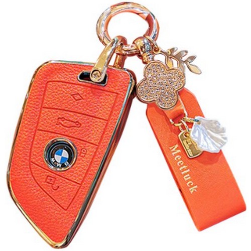 하마테 가죽 TPU 하이브리드 스마트키 케이스 C타입 BMW 전용_이미지