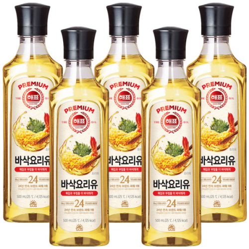사조대림 해표 바삭 요리유 500ml (5개)