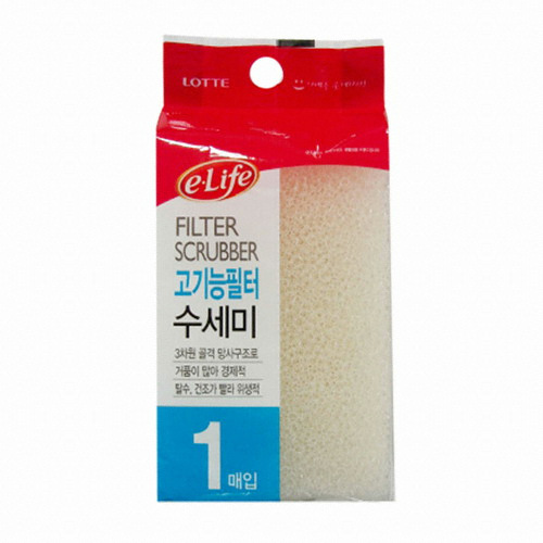 롯데이라이프 고기능 필터 수세미 (1개)_이미지