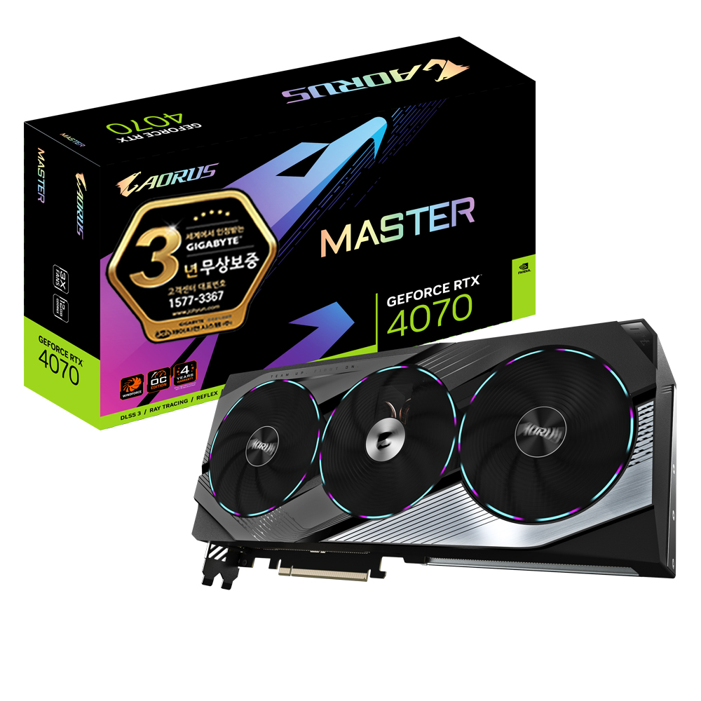 GIGABYTE AORUS 지포스 RTX 4070 MASTER D6X 12GB 제이씨현