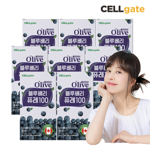 셀게이트 올라이브 블루베리 퓨레 100 스틱 20g 14포 (8개)_이미지