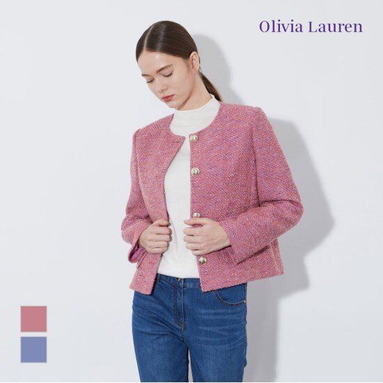 올리비아로렌 여성 라운드넥 팬시 자켓 VOPFU4S1311_이미지