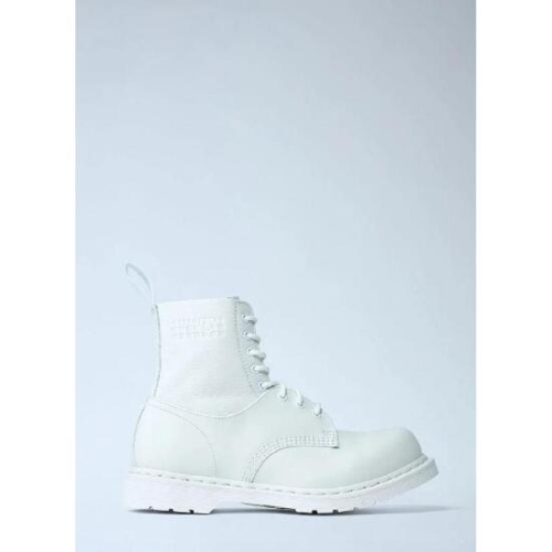 메종마르지엘라 MM6 x Dr Martens 남성 1460 가죽 부츠 mmd0161002wht_이미지