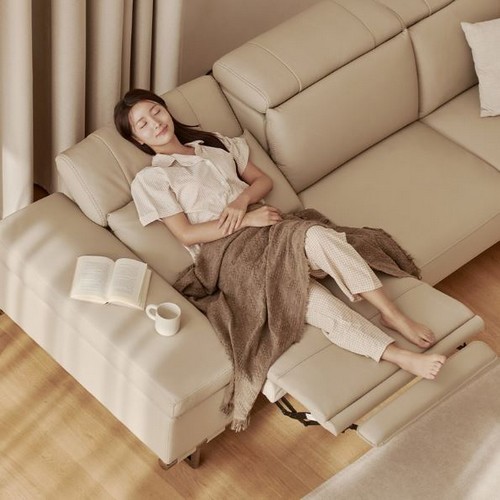 라로퍼니처 모먼트 천연가죽 리클라이너 4인용_이미지