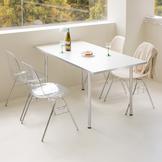 소담갤러리 어반 사각 실버테이블 카페 미드센츄리 모던 식탁 1500 (의자별도)_이미지