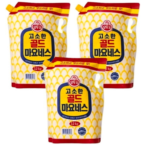 오뚜기 고소한 골드 마요네즈 리필 3.2kg (3개)_이미지