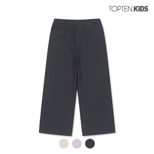 탑텐키즈 여아 트윌 테리 와이드 팬츠_MKC3PT2002_이미지
