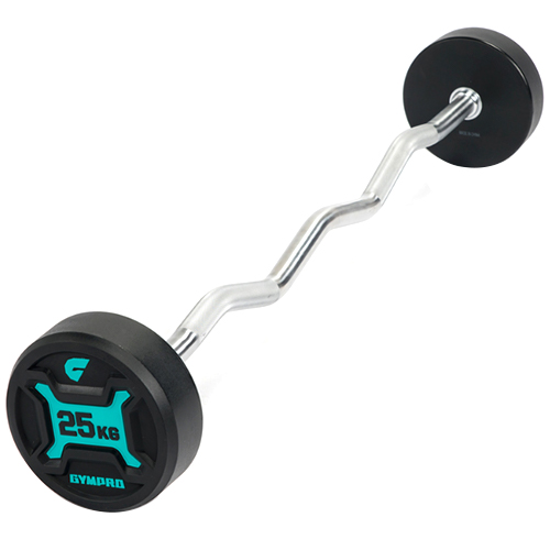 짐프로 우레탄 고정바벨 컬바 (25kg)_이미지