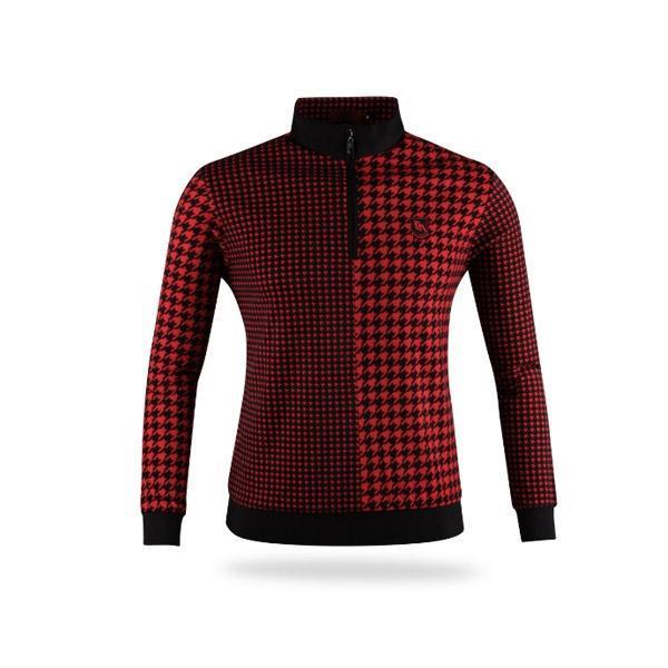 럭스골프 야마구찌 배색 반집업 골프셔츠 YG1A417