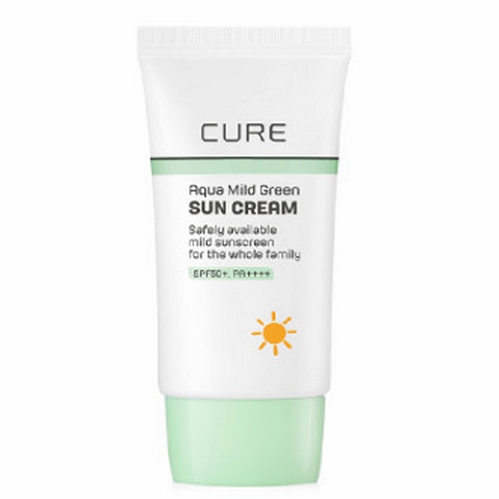 김정문알로에 큐어 아쿠아 마일드 그린 선크림 40ml (1개)