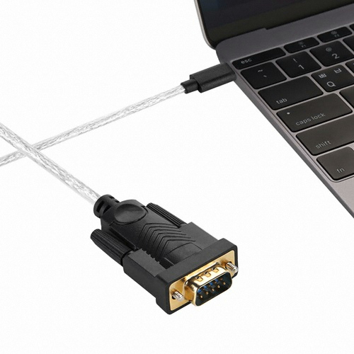 이지넷유비쿼터스 넥스트 USB Type C to RS232 시리얼 케이블 (NEXT-342PL-TC, 1.8m)_이미지
