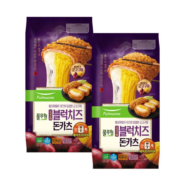 풀무원 군고구마 블럭치즈 돈카츠 420g (2개)