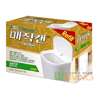 위드리빙 <b>매직</b><b>캔</b> <b>리필</b>봉투 <b>280</b>R <b>리필</b>휴지통 전용비닐 WL-1974