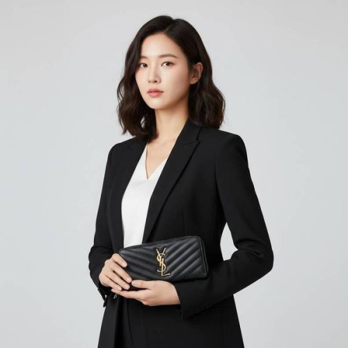 생로랑 카산드라 마틀라세 여성 장지갑 358094 BOW01 1000 1641190_이미지