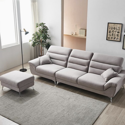 이노센트플러스 런버 헤드틸팅 아쿠아텍스 패브릭 소파 4인용 (스툴포함)