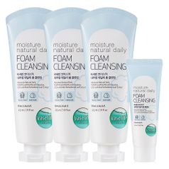 유니레버 바세린 모이스처 내추럴 데일리 폼 클렌징 225ml (3개+50ml 1개)