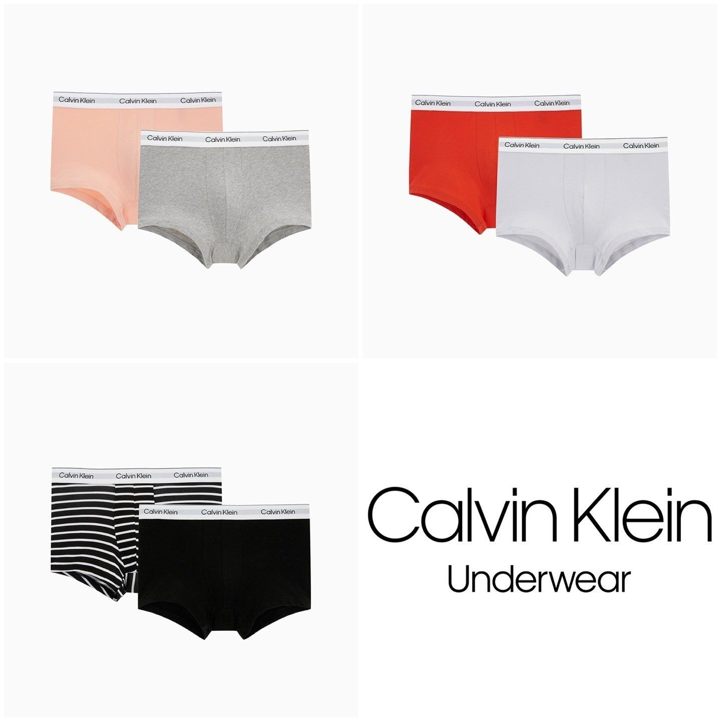 Calvin Klein Underwear CK 남성 아이콘 코튼 스트레치 드로즈 2PK 3종 택 1 NB4391-VRUWF..
