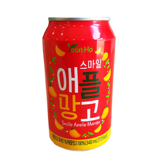 연호음료 스마일 애플망고 340ml (24개)_이미지
