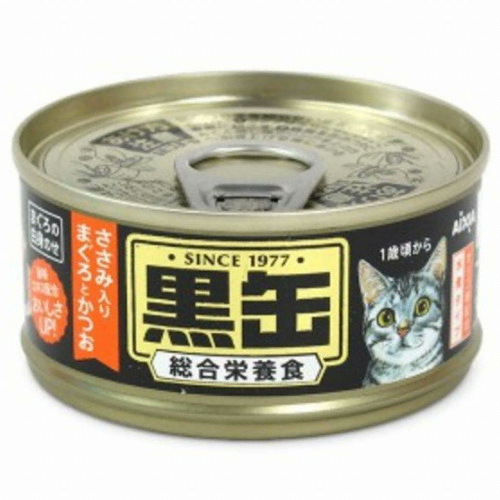 아이시아 흑관 오리지널 닭가슴살을 토핑한 가다랑어와 참치 캔 BCM-15 80g (1개)_이미지