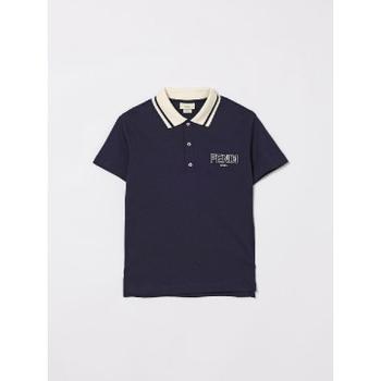펜디 Little Boys Polo Shirt JMI4967AJ White F0TU9_이미지