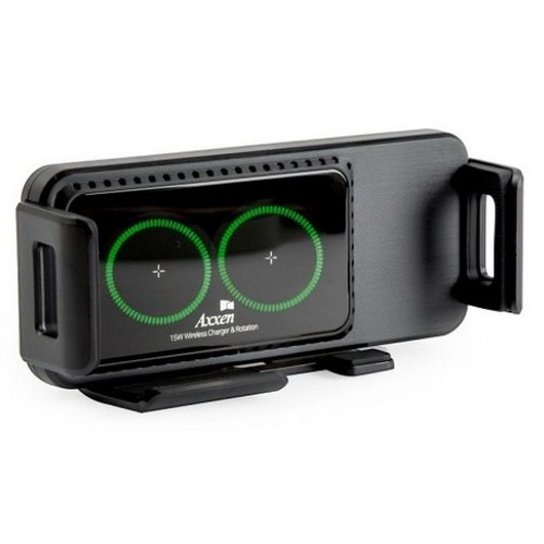 Axxen 15W 초고속 듀얼코일 자동회전 무선충전거치대 C900