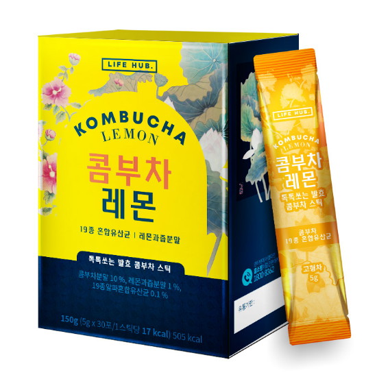 에프엔디 라이프허브 콤부차 레몬 30T (3개)_이미지
