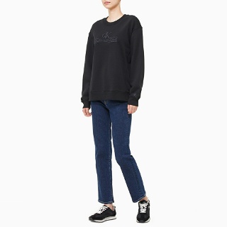 캘빈클라인 캘빈클라인진 여성 AR 아카이브 임브로이더리 크루넥 J216374-BEH