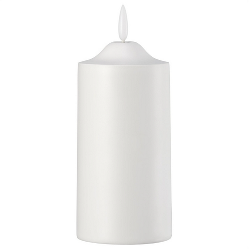 이케아 스몰롬 LED기둥모양 양초 배터리식 화이트 14cm_이미지