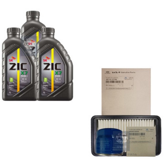 제로 X7 0W30 3L + 순정필터 기아 더뉴 모닝 TA 가솔린