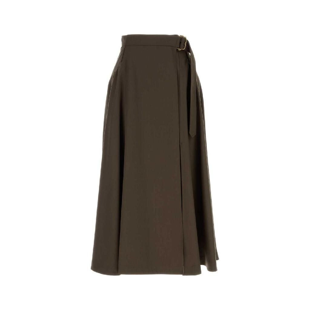 버버리 미디 스커트 8128844 A3041 BROWN