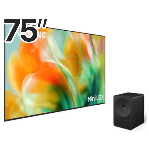 삼성전자 Mini LED KU75MH80AFXKR (벽걸이+스피커, HW-LS70H)_이미지