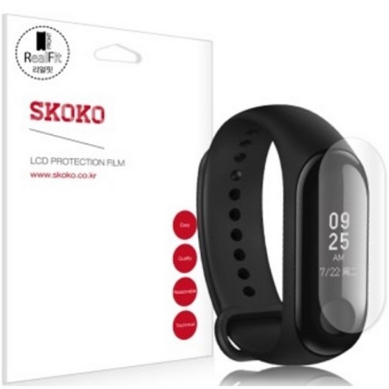 스코코 샤오미 미밴드3 리얼핏 액정보호필름 3매