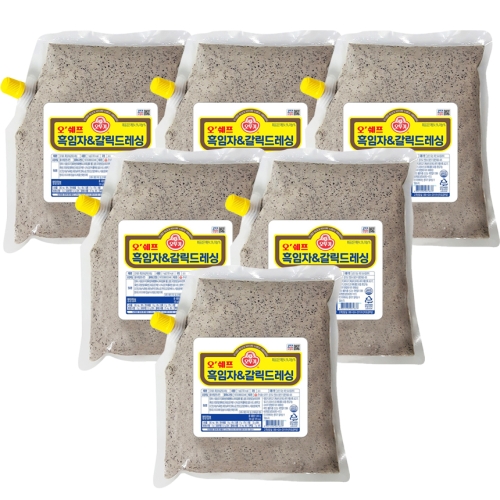 오쉐프 흑임자 갈릭드레싱 1kg (6개)_이미지