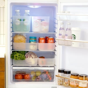 국내생산 반투명 냉장고 수납정리함 XS 오픈형 2P