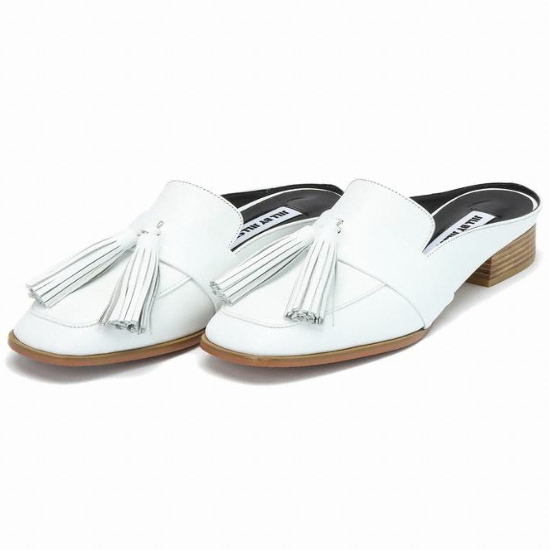 LF 질바이질스튜어트 에밀리 화이트 레더 태슬 블로퍼 FPSO8E116WT