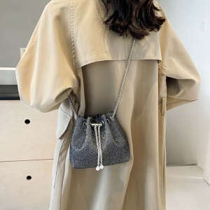 마리엔코코 S 여성 실버조리 미니 크로스백_20722_KB